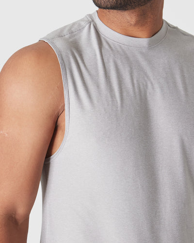 Sleeveless Active Muscle Tee - Light Heather Gray