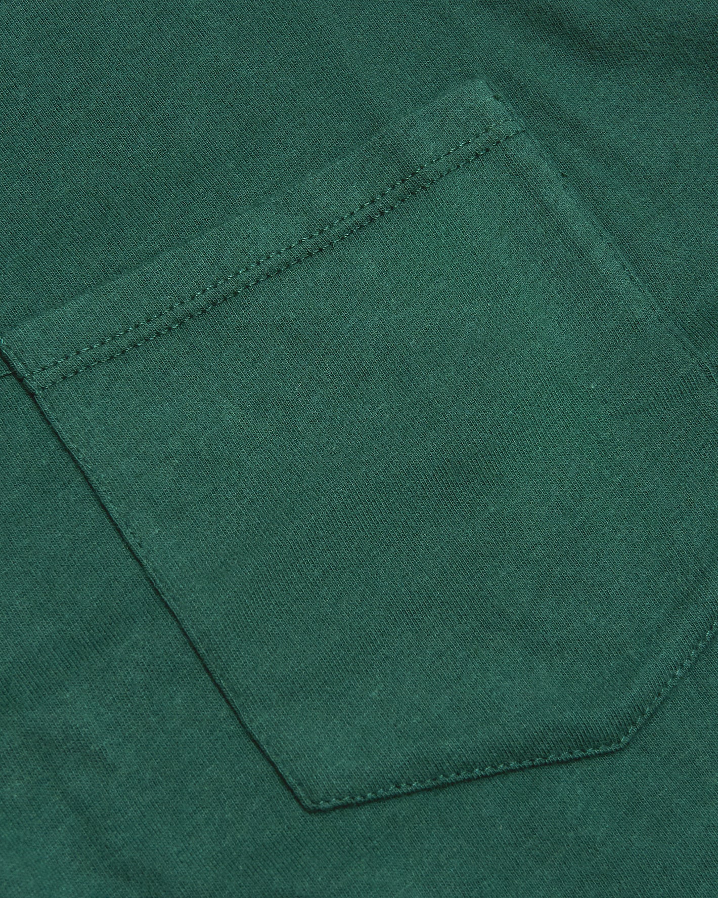 Balsam Pocket Crew Tee close-up with stitched pocket detail.