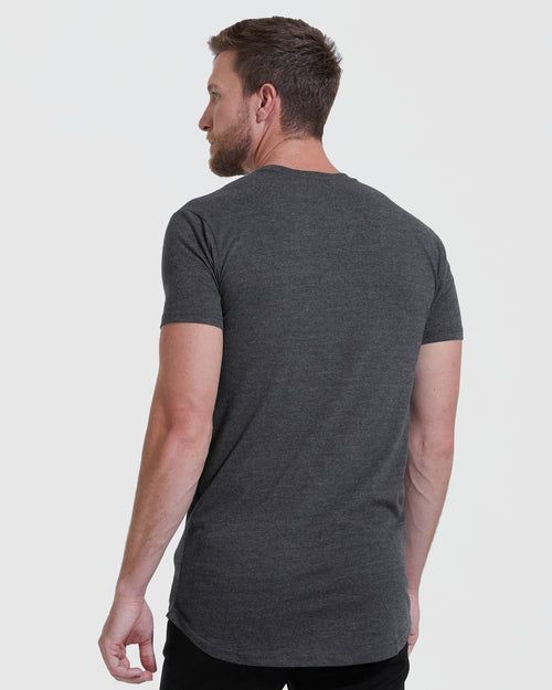 Gray Heather Tall Round Hem Crew Neck T-Shirt 3-Pack