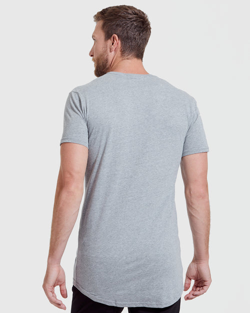 Heather Gray Tall Round Hem Crew Neck T-Shirt