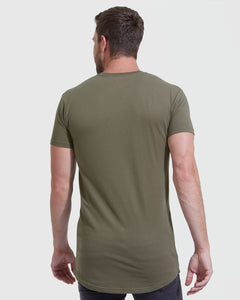 True ClassicMilitary Green Tall Round Hem Crew Neck T-Shirt