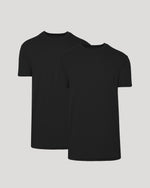 Black Classic Tall Straight Hem Crew Neck T-Shirt 2-Pack