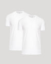 White t-shirt on a light gray background