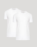 White Classic Tall Straight Hem Crew Neck T-Shirt 2-Pack