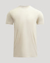 Alabaster Tall Straight Hem Crew Neck T-Shirt, plain and classic design.