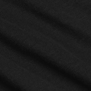 True ClassicStaple Tall Straight Hem Crew Neck T-Shirt close-up of black knit fabric.