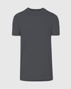 Carbon Tall Straight Hem Crew Neck T-Shirt, short-sleeved, flat display.