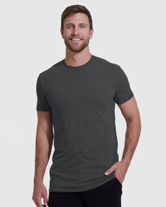 True ClassicCharcoal Heather Gray Tall Straight Hem Crew Neck T-Shirt