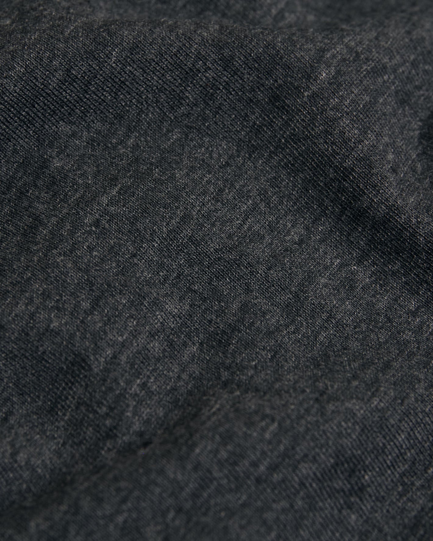 Charcoal Heather Gray Short Sleeve Tall Crew close-up, showcasing knit texture.