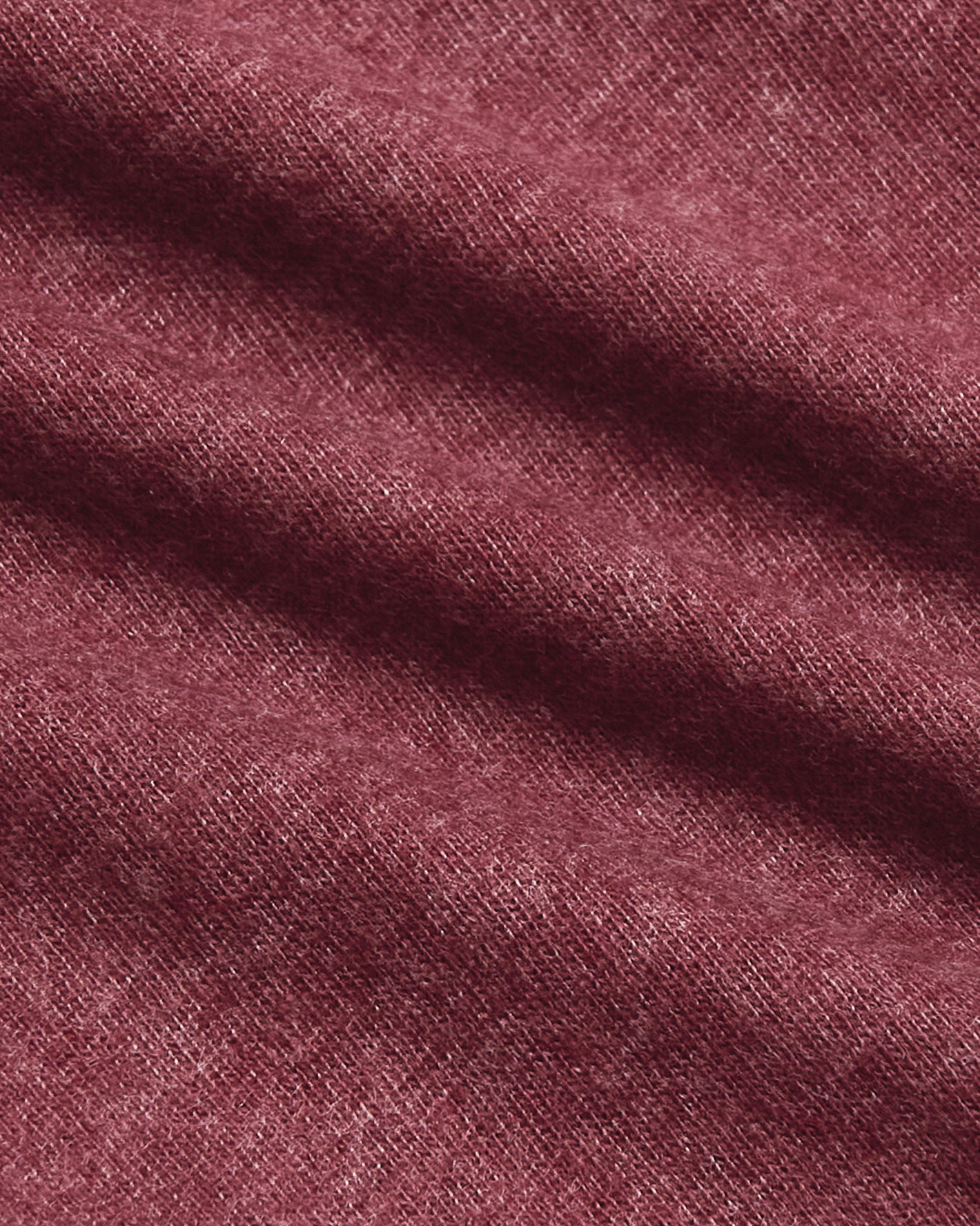 Dark Heather Claret Tall Straight Hem Crew Neck T-Shirt fabric close-up.
