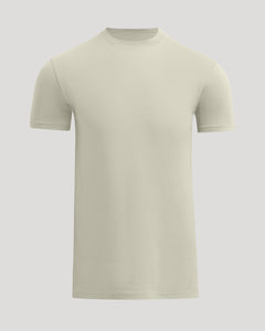 True ClassicDark Heather Graystone Tall Straight Hem Crew Neck T-Shirt, front view.