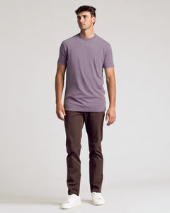 True ClassicDark Heather Amethyst Tall Straight Hem Crew Neck T-Shirt