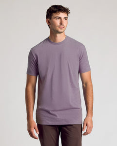 True ClassicDark Heather Amethyst Tall Straight Hem Crew Neck T-Shirt