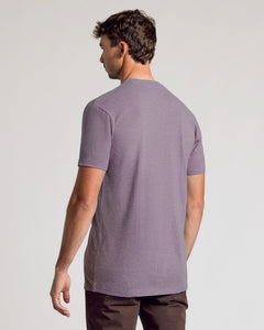 True ClassicDark Heather Amethyst Tall Straight Hem Crew Neck T-Shirt