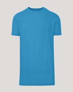 True ClassicDark Heather Bahama Blue Tall Straight Hem Crew Neck T-Shirt