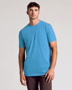 True ClassicDark Heather Bahama Blue Tall Straight Hem Crew Neck T-Shirt