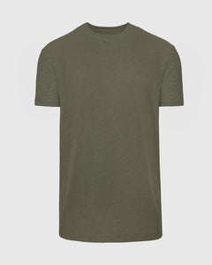 True ClassicHeather Military Green Tall Straight Hem Crew Neck T-Shirt