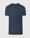 Heather Navy Tall Straight Hem Crew Neck T-Shirt, front view.
