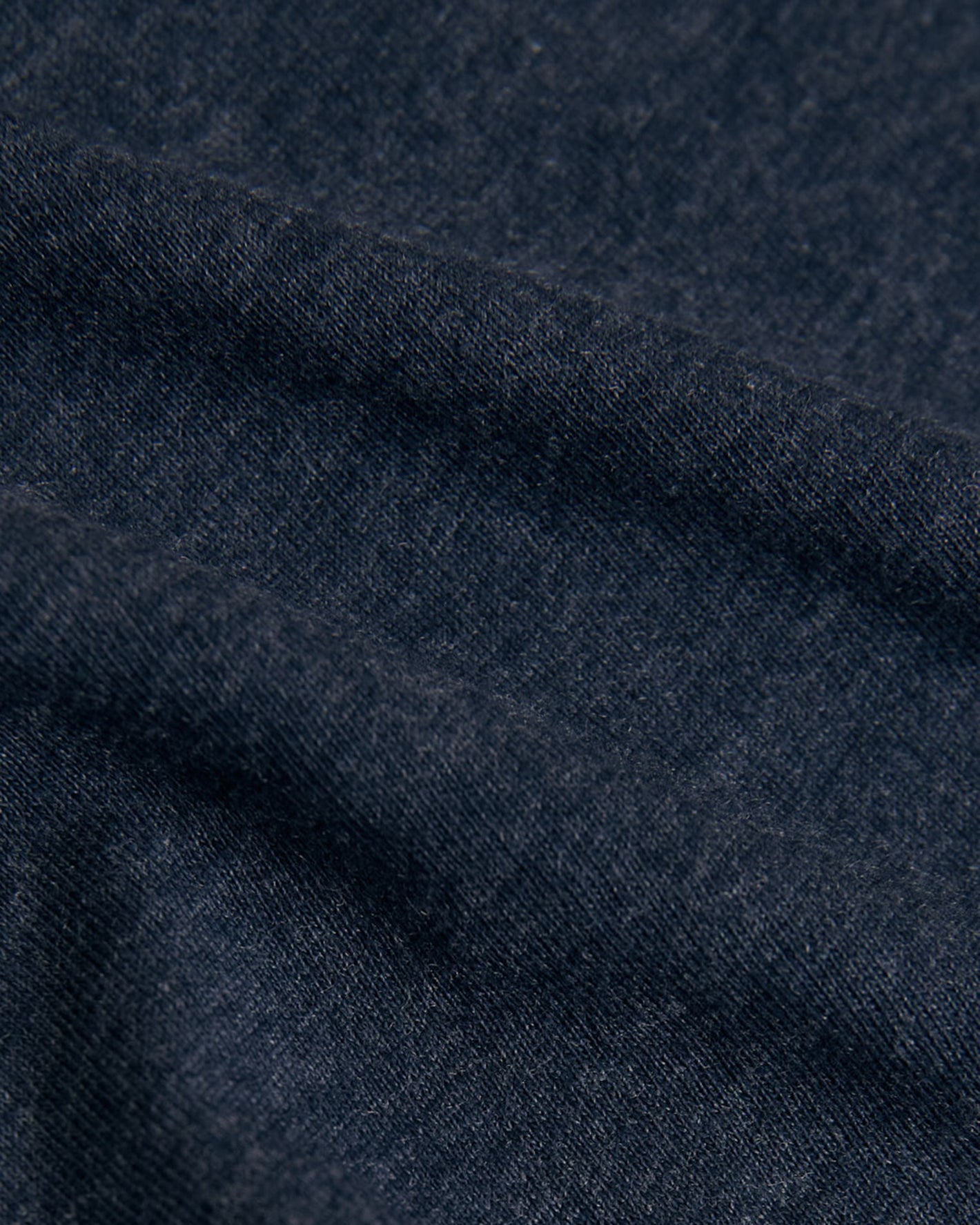 Heather Navy Tall Straight Hem Crew Neck T-Shirt's textured dark-blue fabric close-up.