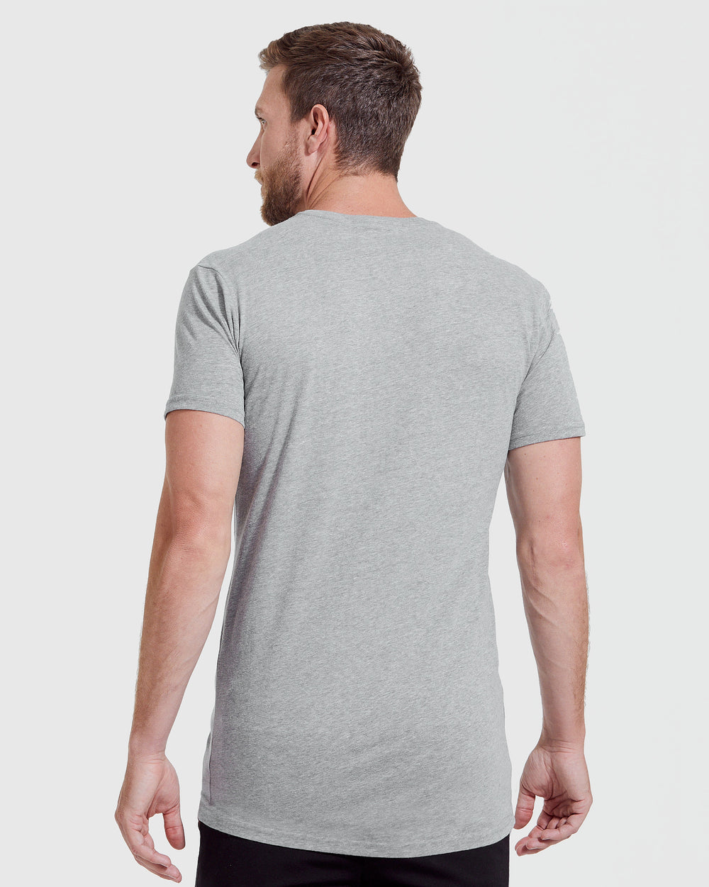 Heather Gray Tall Straight Hem Crew Neck T-Shirt