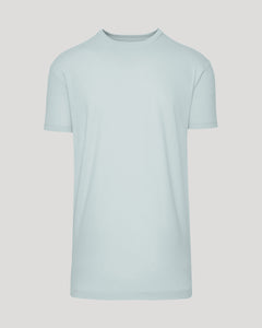 True ClassicIcicle Tall Straight Hem Crew Neck T-Shirt, light-blue, short-sleeve.