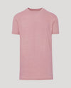 Light Heather Boysenberry Tall Straight Hem Crew Neck T-Shirt laid flat.