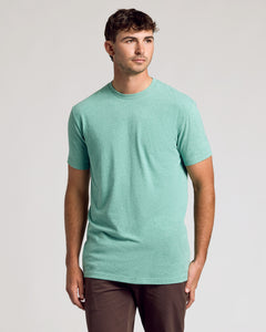 True ClassicLight Heather Greenery Tall Straight Hem Crew Neck T-Shirt