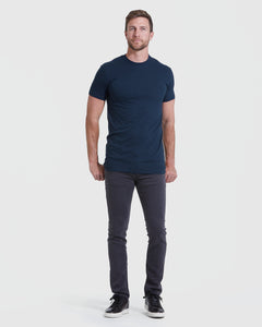 True ClassicNavy Tall Straight Hem Crew Neck T-Shirt