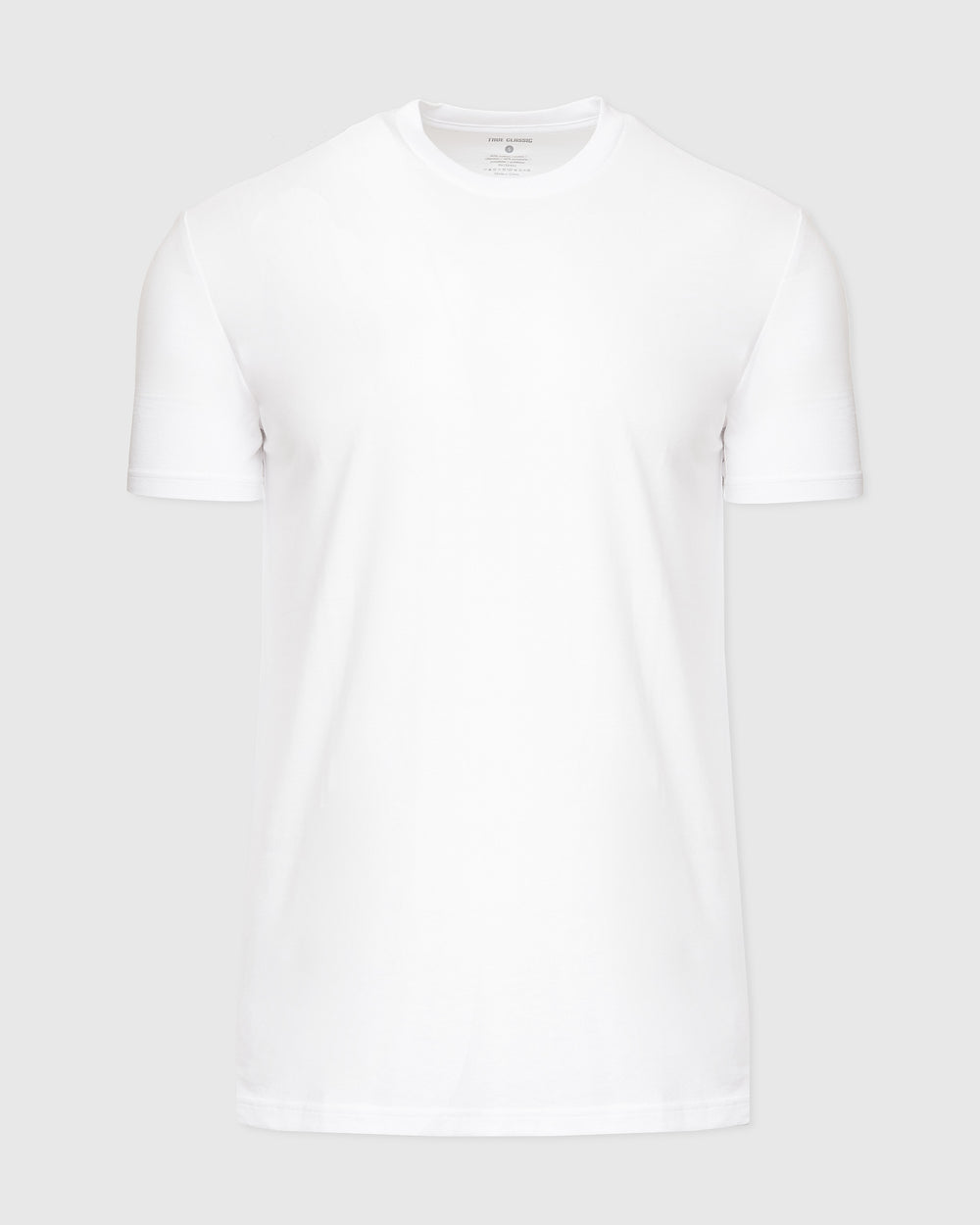 White Tall Straight Hem Crew Neck T-Shirt