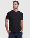 Black Tall Active Crew Neck on model in athletic stance.