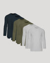 Tall Long Sleeve Crew Neck T-Shirt for tall men, fan-style display.