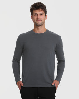 Staple Tall Long Sleeve T-Shirt 3-Pack modeled by man in casual pose.