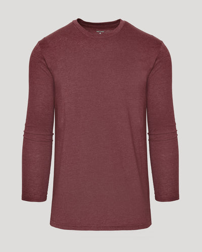 Tall Classic Long Sleeve Crew Neck - Dark Heather Clovewood
