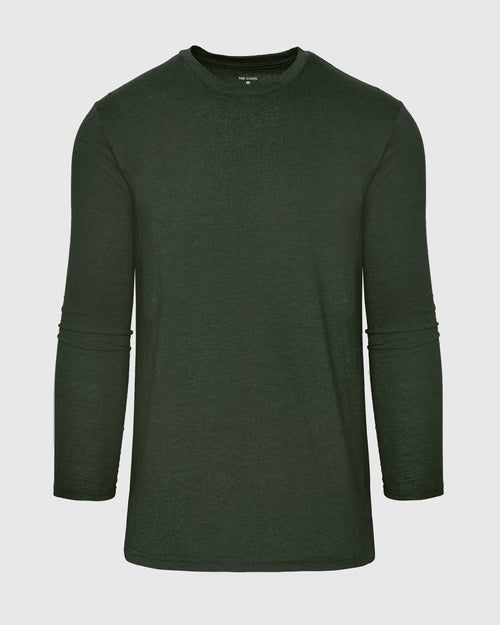 Dark Heather Olive Tall Long Sleeve T-Shirt