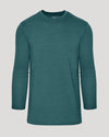Heather Seafarer Tall Long Sleeve T-Shirt in heathered teal, flat layout.
