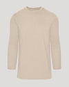 Heather Camel Tall Long Sleeve T-Shirt, laid flat, showcasing casual style.