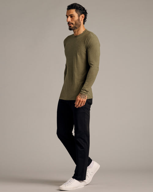 Heather Military Green Tall Long Sleeve T-Shirt