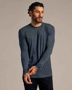 True ClassicHeather Navy Tall Long Sleeve T-Shirt