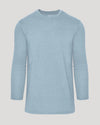 Heather Sapphire Tall Long Sleeve T-Shirt laid flat, showcasing its sleek design.