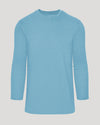 Heather Voyager Tall Long Sleeve T-Shirt, light-blue, crew-neck, long-sleeve display.