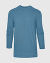 Indigo Tall Long Sleeve T-Shirt, plain crewneck, displayed front-on.