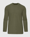 Military Green Tall Long Sleeve T-Shirt, simple olive-green design.