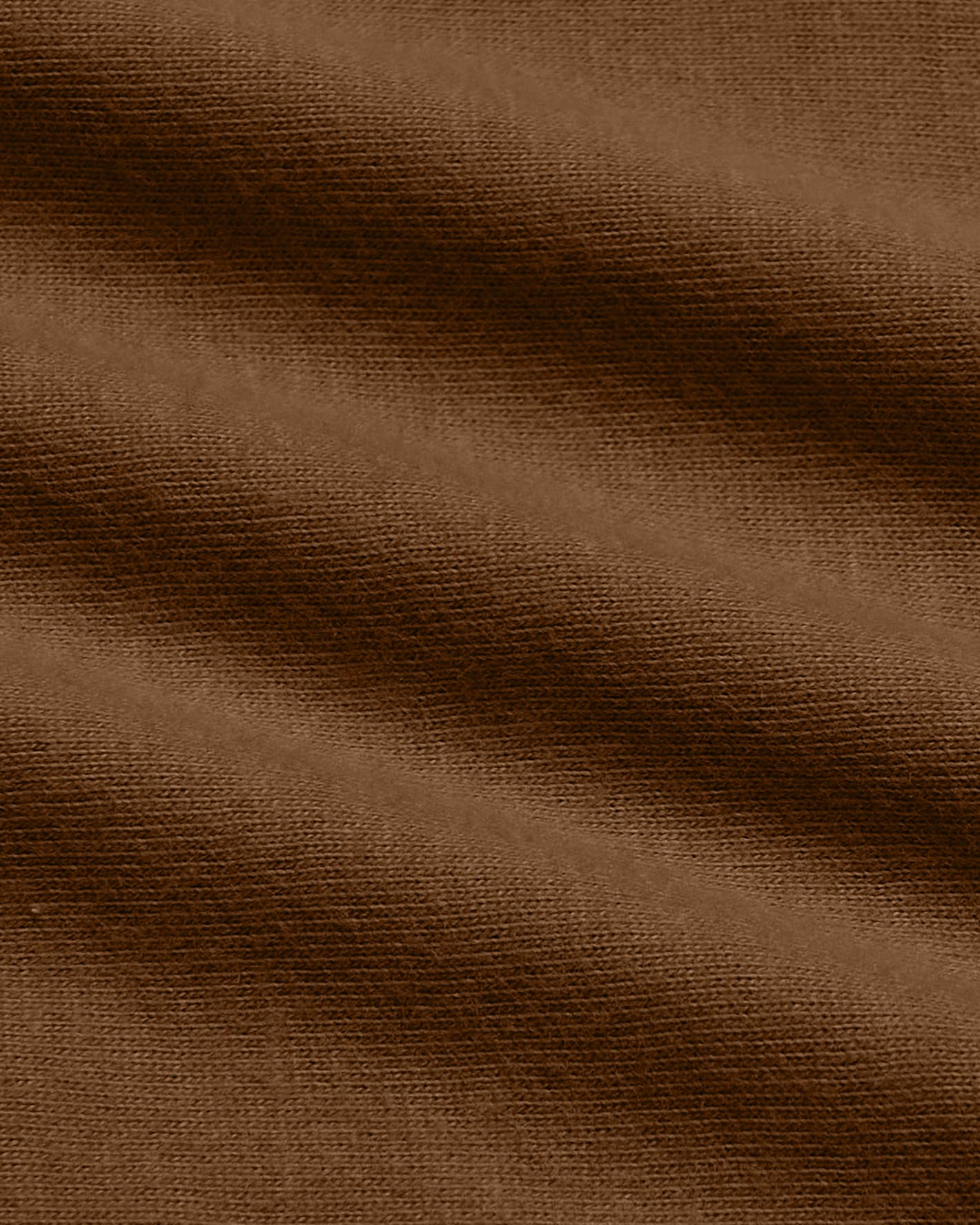 Close-up of Sepiawood Classic Crew Neck's brown knit fabric.