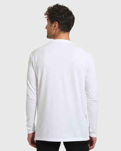 Tall Classic Long Sleeve Crew Neck - White