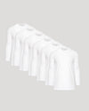 All White Tall Long Sleeve Crew 3-Pack