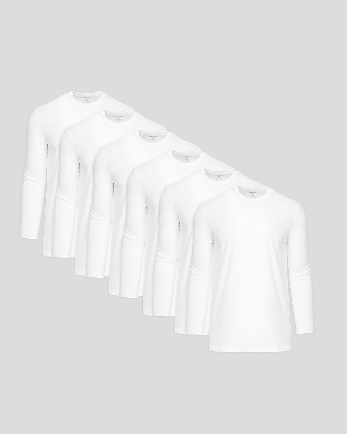 All White Tall Long Sleeve Crew 3-Pack