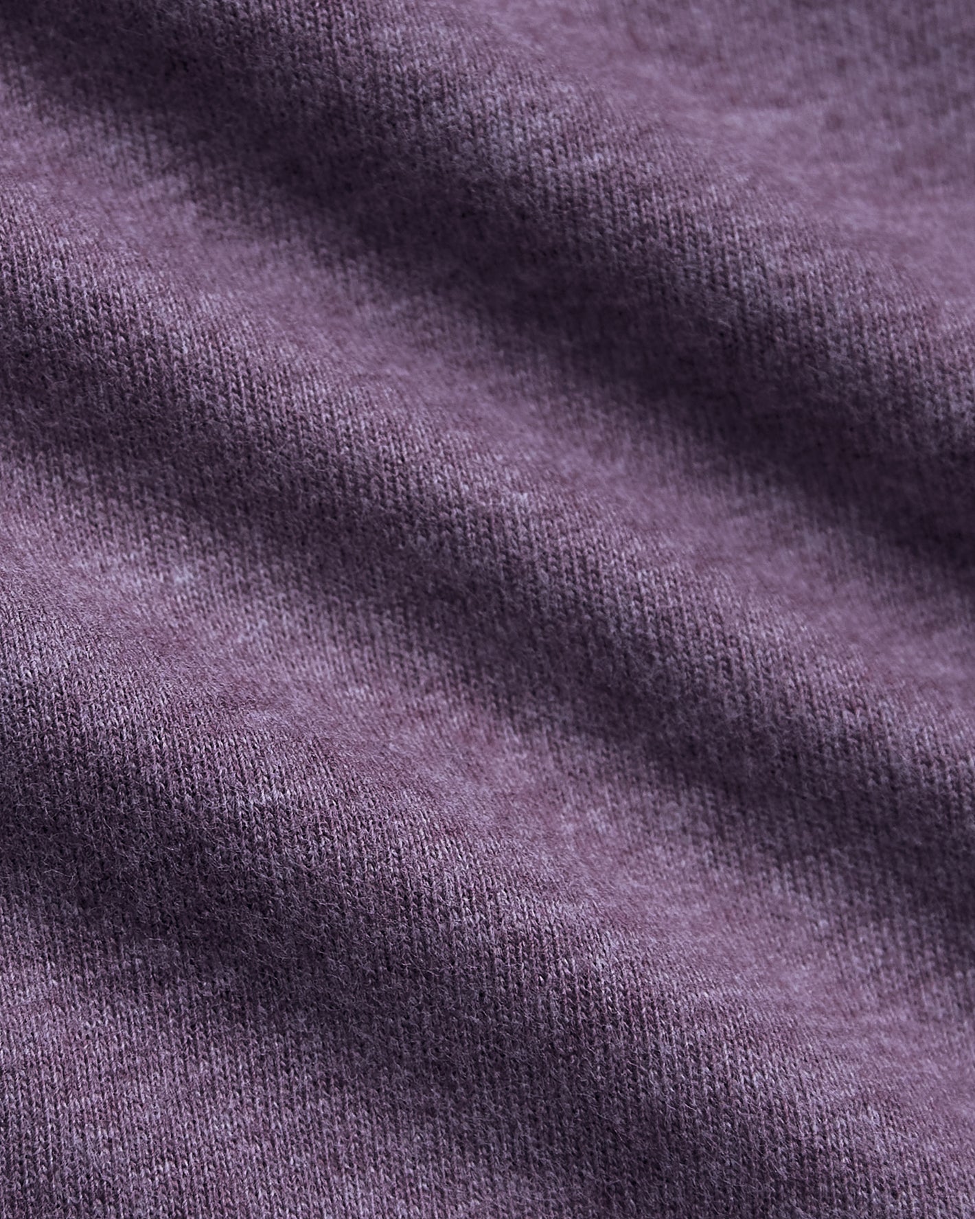 Dark Heather Plum Tall Classic V-Neck showing soft, textured knit fabric.