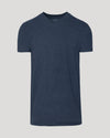 Heather Navy Tall Short Sleeve Classic V-Neck, tailored fit, breathable fabric.