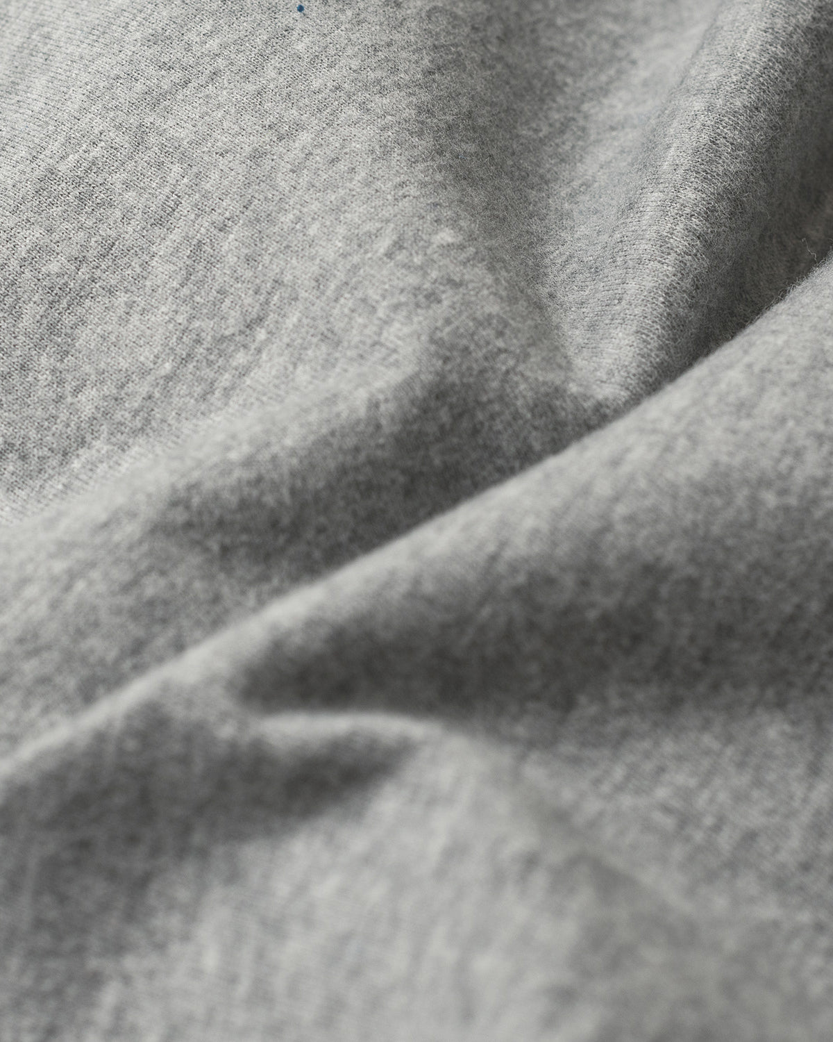 Heather Gray Tall Short Sleeve Classic V-Neck knit fabric close-up.