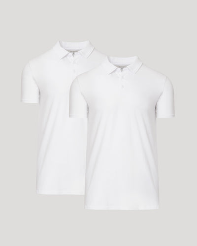 White Tall Classic Polo 2-Pack